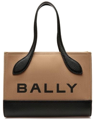 Bally Bolso shopper Bar Keep On con logo - Negro