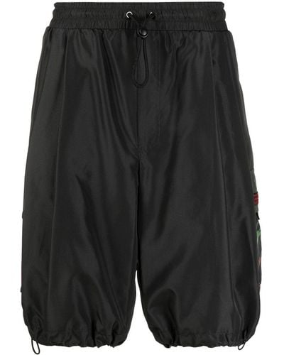 Dolce & Gabbana Patch-pocket Drawstring Shorts - Black