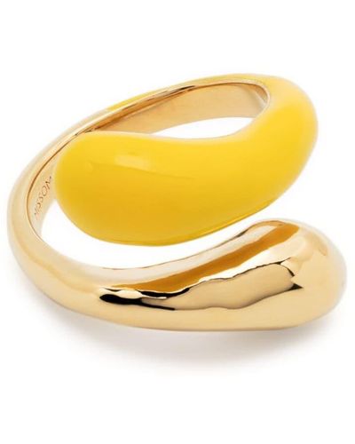 Missoma Squiggle Enamel-detail Ring - Yellow