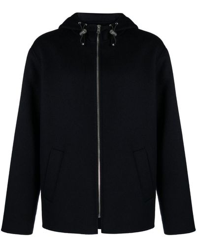 Sandro Zip-up Hooded Jacket - Black