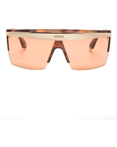 Versace Shield-frame Oversize Sunglasses - Pink