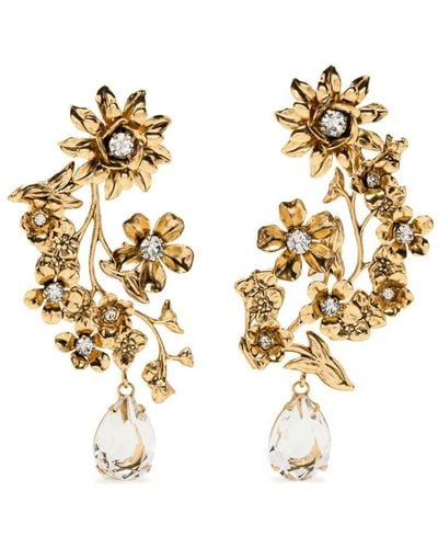 Jennifer Behr Anthea Crystal-embellished Earrings - Metallic