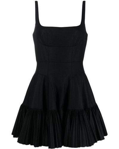 Giovanni bedin Square-neck Flared Mini Dress - Black