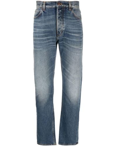 Haikure Straight-Leg-Jeans mit Tragefalten - Blau
