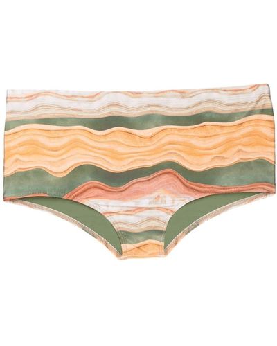 Lygia & Nanny Colour-block Striped Swimming Trunks - Natural