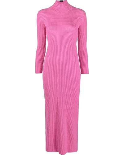 Balenciaga Kleid mit Stehkragen - Pink