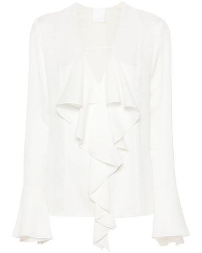 Givenchy Blouse en soie à motif 4G - Blanc