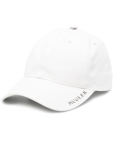 Mugler Cappello da baseball con logo - Bianco