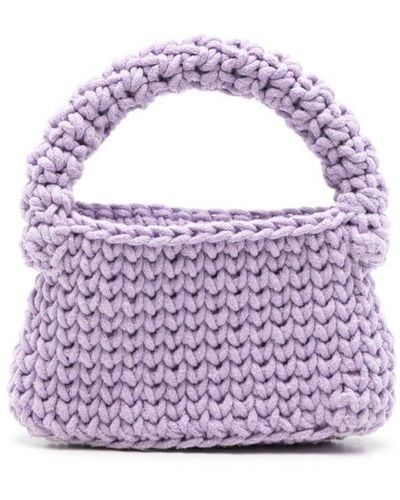Nannacay Nicoletta Crochet-knit Bag - Purple