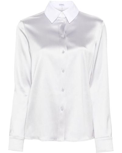 Loewe Camisa con cuello clásico - Blanco