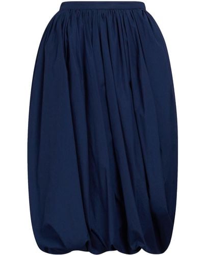 Marni Puffball-hem Pleated Midi Skirt - Blue