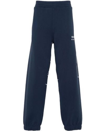 Givenchy Logo-print Cotton Track Trousers - Blue