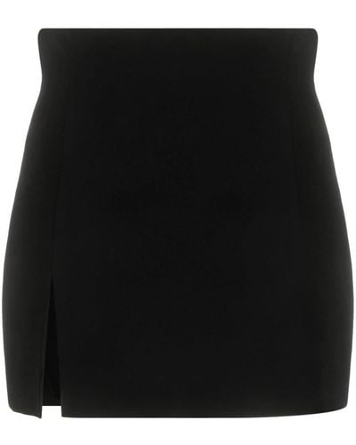 Monot Split-hem Miniskirt - Black