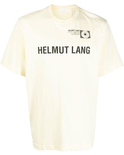 Helmut Lang T-shirt en coton à logo imprimé - Blanc