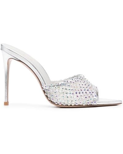 Le Silla Gilda 110mm Crystal-embellished Sandals - White