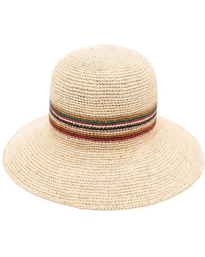 Paul Smith Embroidered Sun Hat - Natural