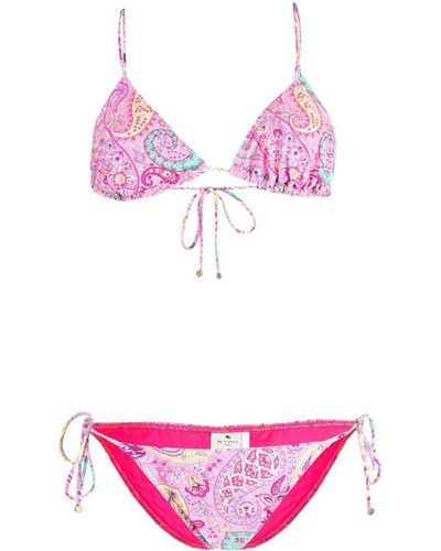 Etro Bikini mit Paisley-Print - Pink