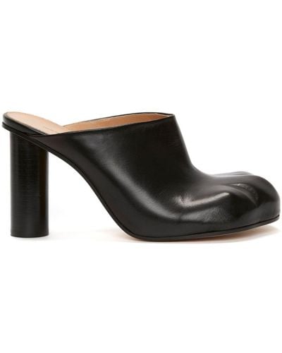 JW Anderson Paw Leather Mules - Black