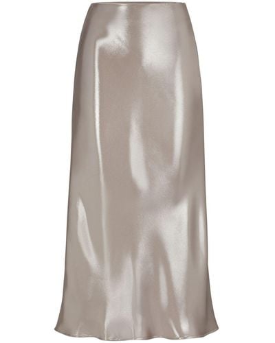 BOSS Satin Midi Skirt - Grey