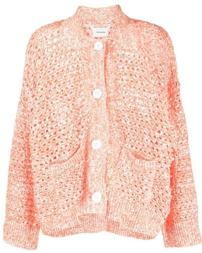 Holzweiler Open-knit Buttoned Cardigan - Pink