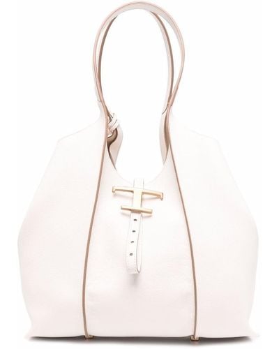 Tod's Leather Tote Bag - White