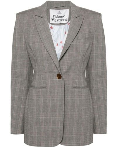 Vivienne Westwood Blazer Met Enkele Rij Knopen - Grijs