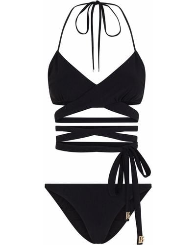 Dolce & Gabbana Bikini con cuello halter - Negro