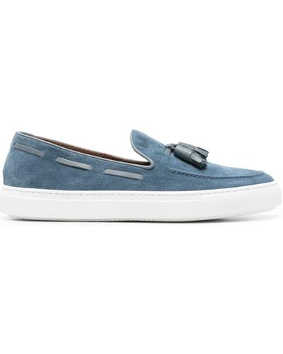 Fratelli Rossetti Mocassins en cuir à glands - Bleu