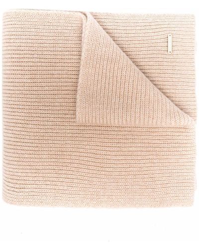 Woolrich Ribbed-knit Cashmere Scarf - Natural