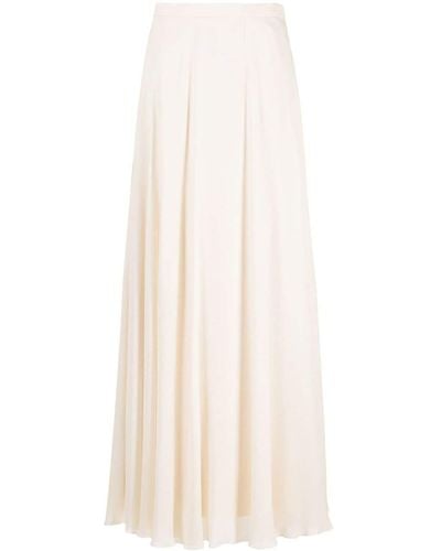 Ralph Lauren Collection A-line Crepe Maxi Skirt - White