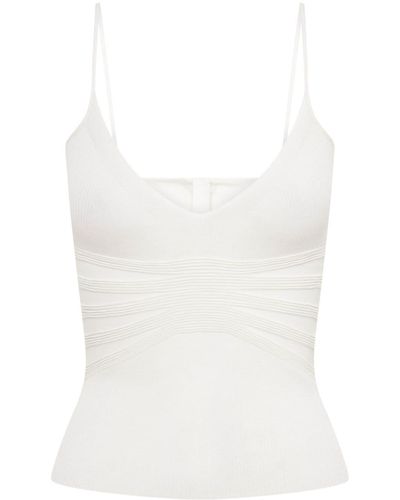 Dion Lee Sculpt Ribbed Cami Top - White