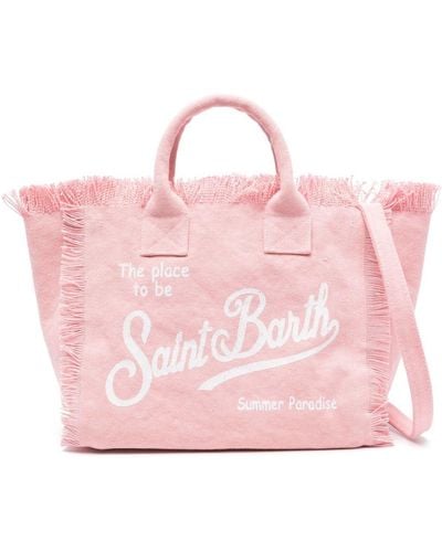 Mc2 Saint Barth Colette canvas beach bag - Rosa