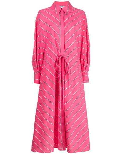 Evi Grintela Striped Shirt Midi Dress - Pink