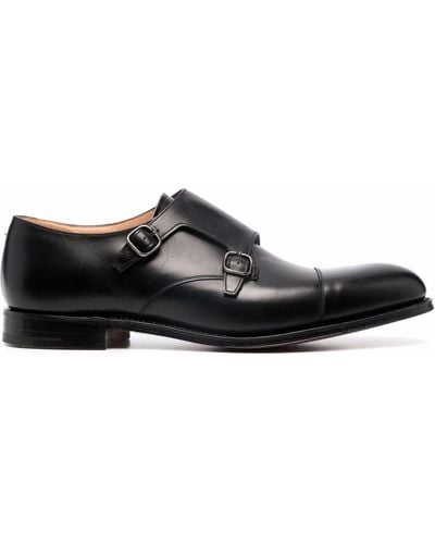 Church's Zapatos monk Detroit con puntera de almendra - Negro