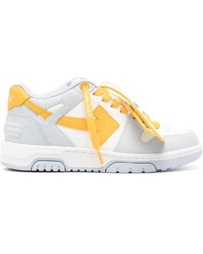 Off-White c/o Virgil Abloh Out Of Office Leren Sneakers - Metallic