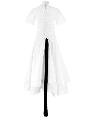 Ferragamo Tassel-detailed Midi Dress - White