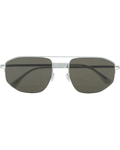 Mykita X Maison Margiela Pilot-frame Sunglasses - Metallic