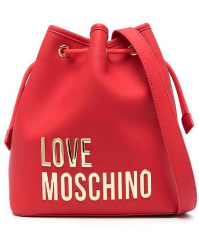 Love Moschino Bolso bombonera con logo estampado - Rojo