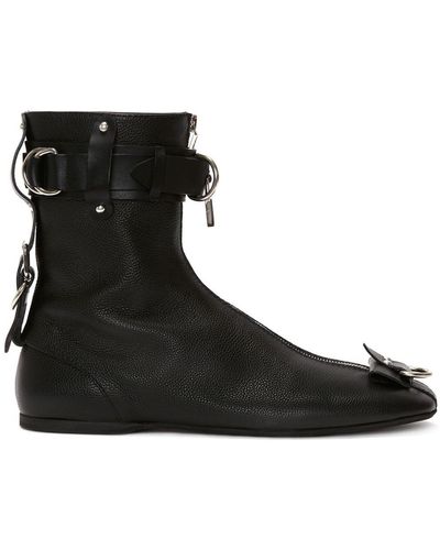 JW Anderson Padlock Ankle Boots - Black