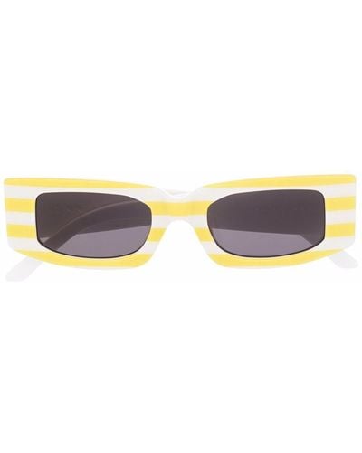 Sunnei Square-frame Striped Sunglasses - Yellow