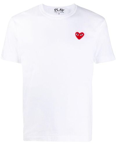 COMME DES GARÇONS PLAY Camiseta con aplique del logo - Blanco