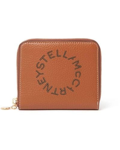 Stella McCartney Portemonnee Met Logo - Bruin