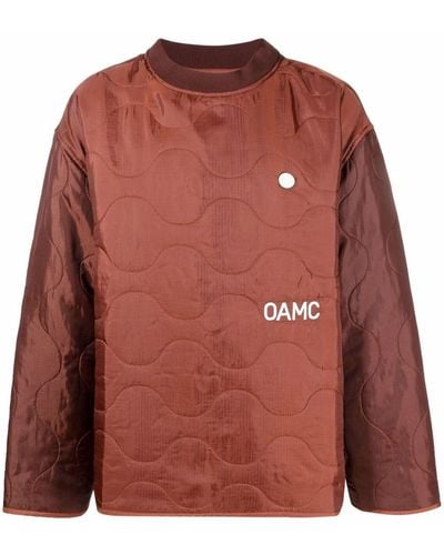 OAMC Peacemaker-print Quilted Jacket - Brown