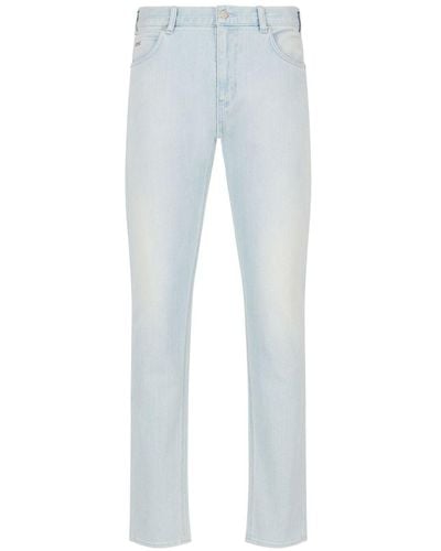 Emporio Armani Tief sitzende J16 Slim-Fit-Jeans - Blau