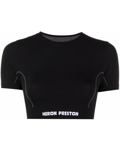 Heron Preston T-shirt à coupe crop - Noir