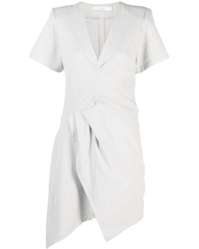 IRO Rowta Asymmetric V-neck Dress - White