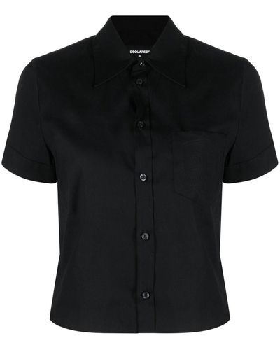 DSquared² Cropped Short-sleeve Shirt - Black