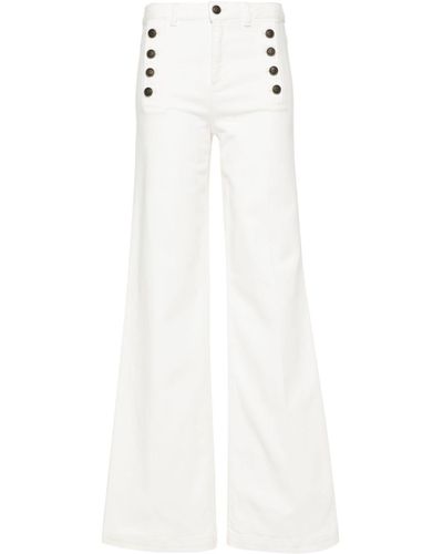 Twin Set High-rise Flared Jeans - White