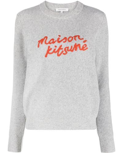 Maison Kitsuné ワッフルニット セーター - グレー