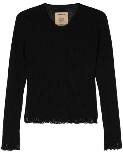 Uma Wang Blouse à effet usé - Noir